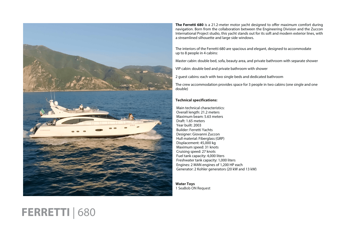Ferretti   Technical Specifications